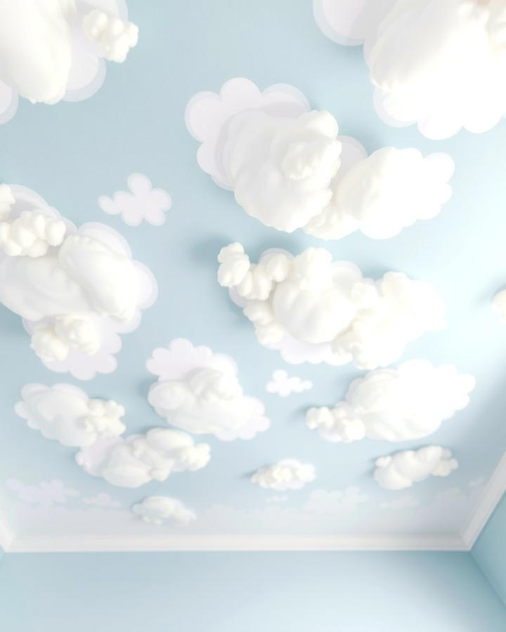 Cloud Inspired Ceiling Murals