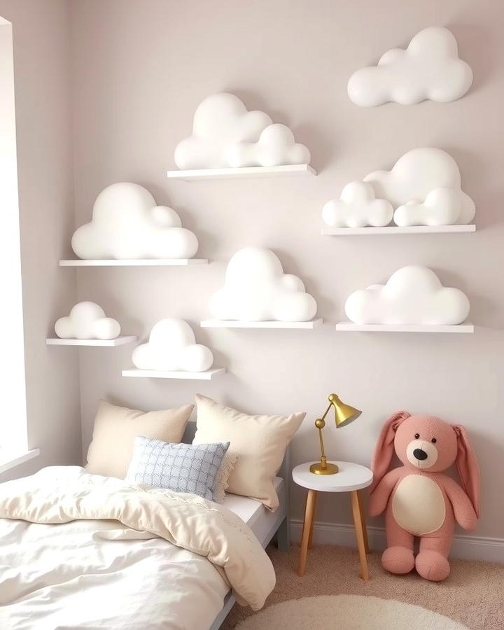 Cloud Shaped Wall Shelves