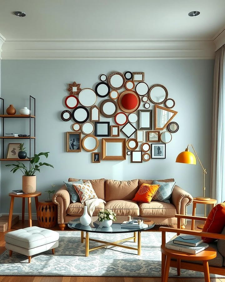 Cluster of Small Mirrors for Artistic Flair