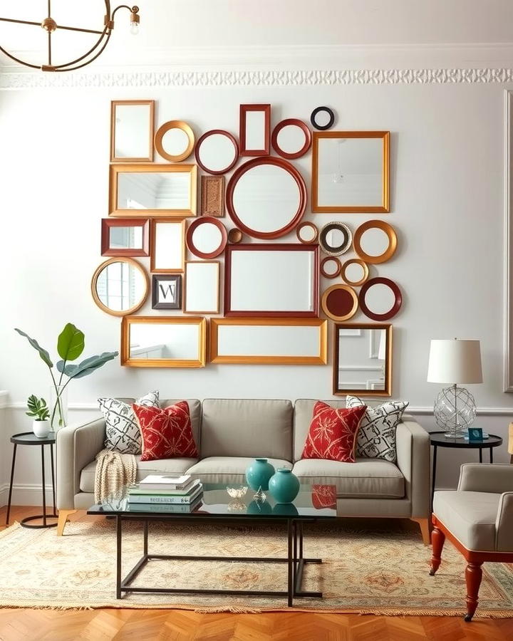 Clustered Mirror Gallery Wall