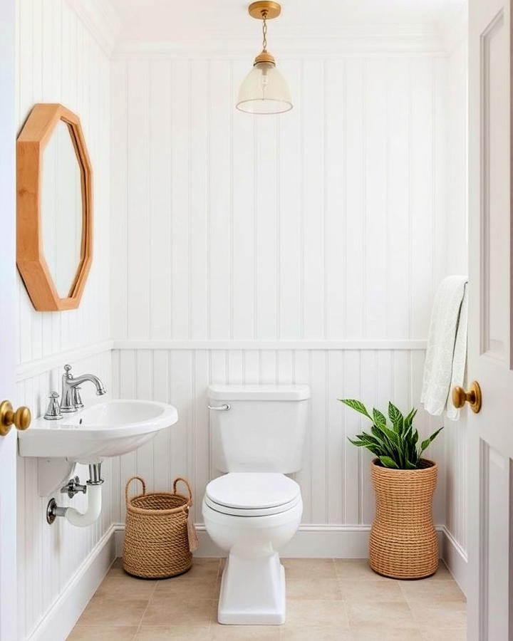 Coastal Beadboard Wainscoting Bathroom