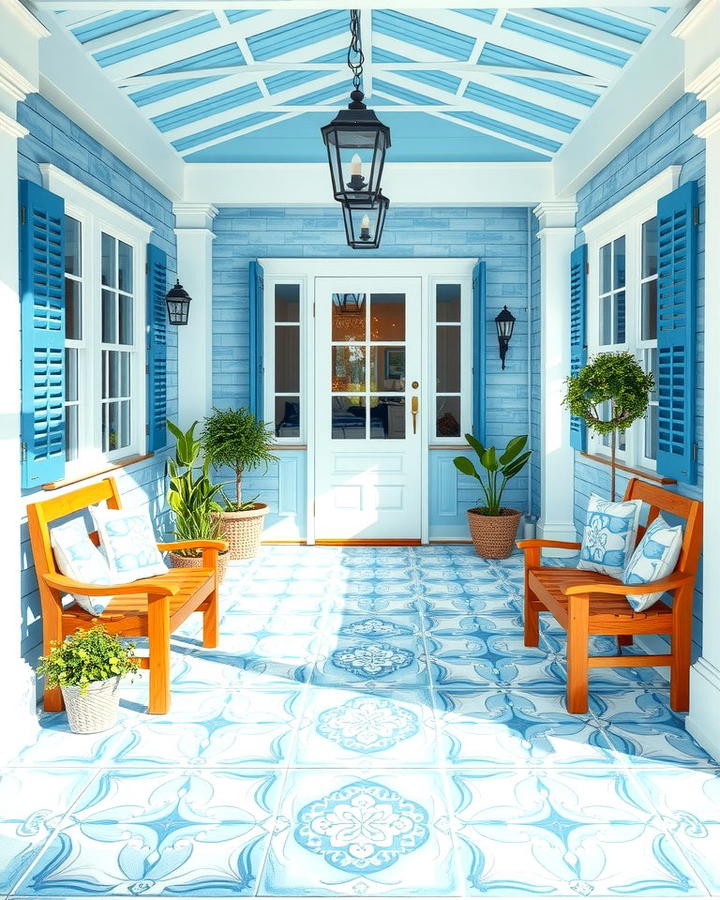 Coastal Blue and White Tiles