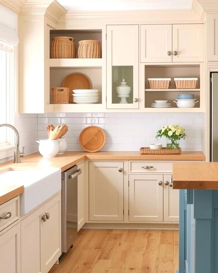 Coastal Charm with Beige Cabinets