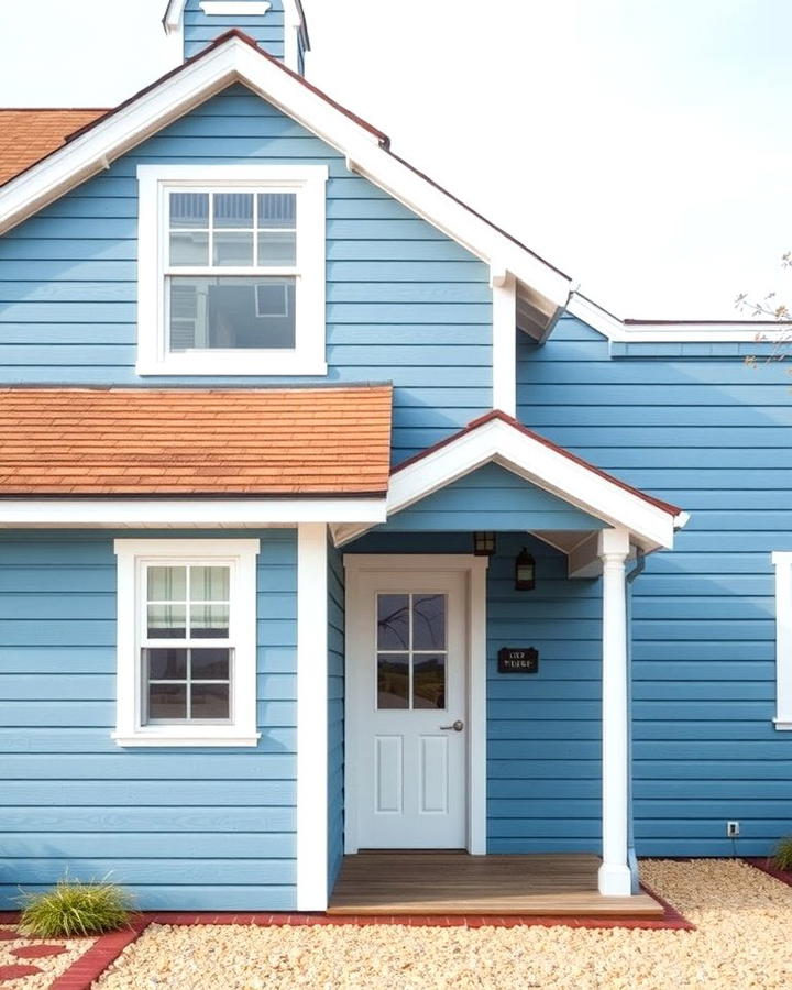 Coastal Charm with Horizontal Blue Siding