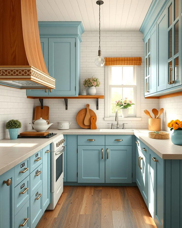 Coastal Inspired Light Blue Cabinets 2