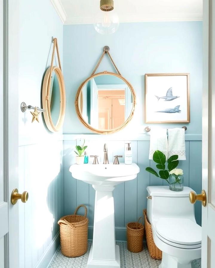 Coastal Inspired Powder Room