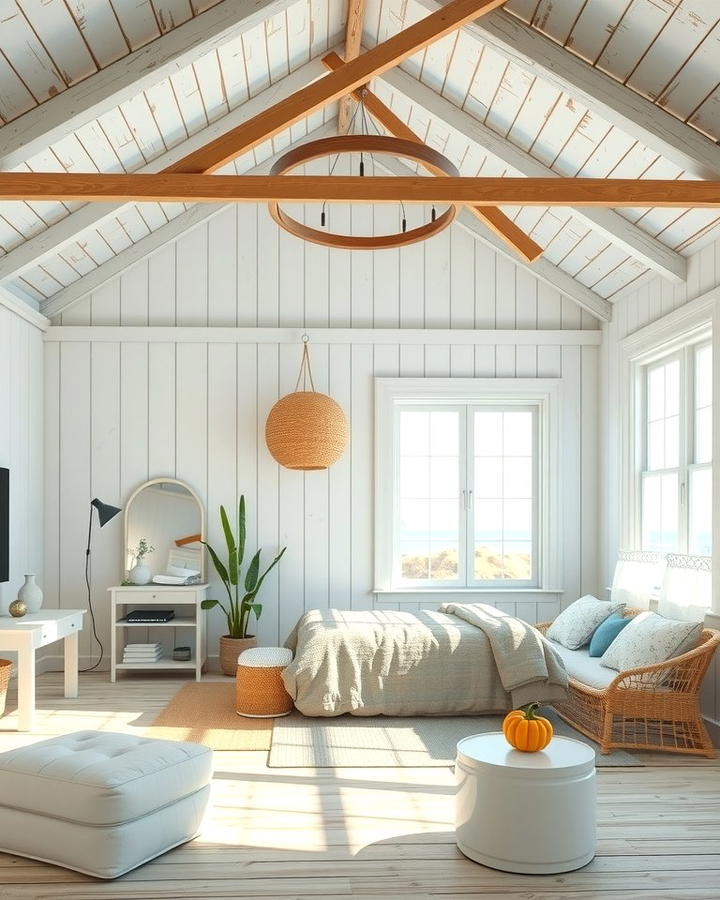 Coastal Loft Bedroom Serenity