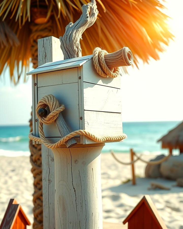 Coastal Themed Mailbox Post 2