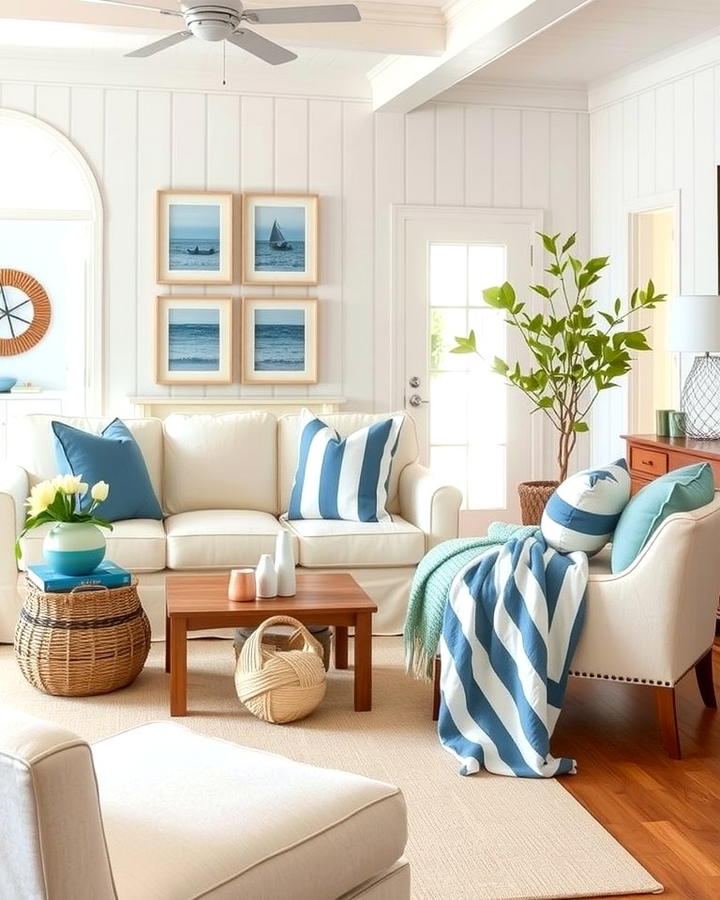 Coastal Vibes with Cream and Blue