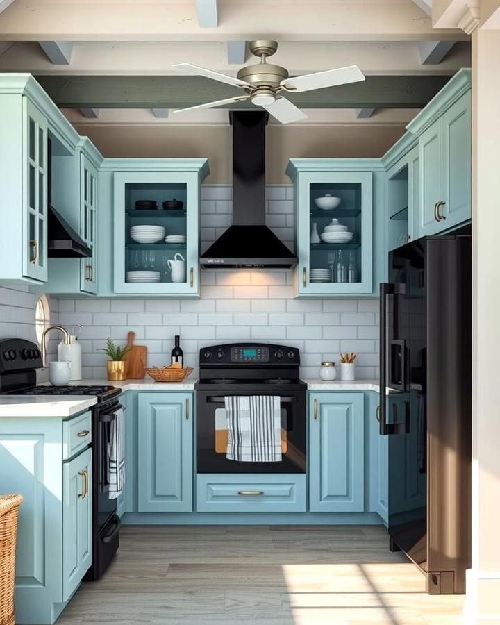 Coastal Vibes with Light Blue Cabinets