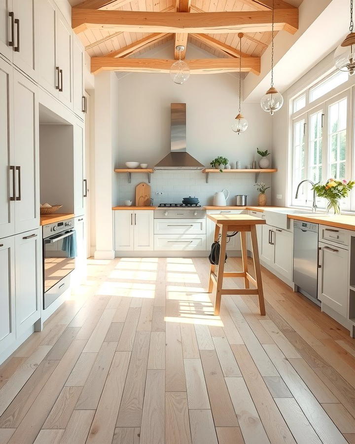 Coastal Vibes with Washed Wood Floors