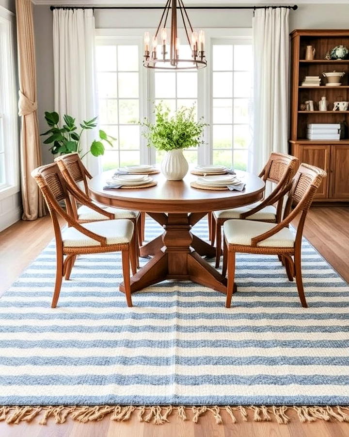 Coastal inspired Area Rug for Dining Room