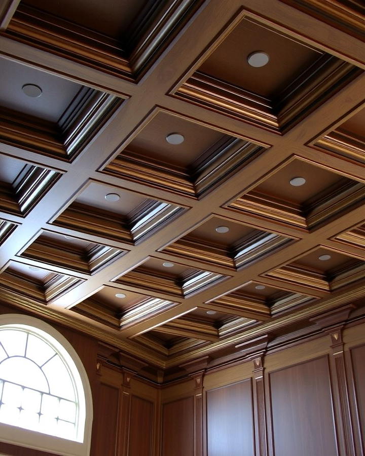 Coffered Ceiling with Crown Molding