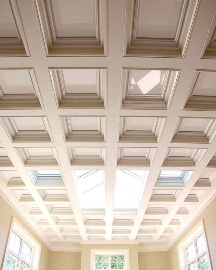 Coffered Ceiling with Skylights