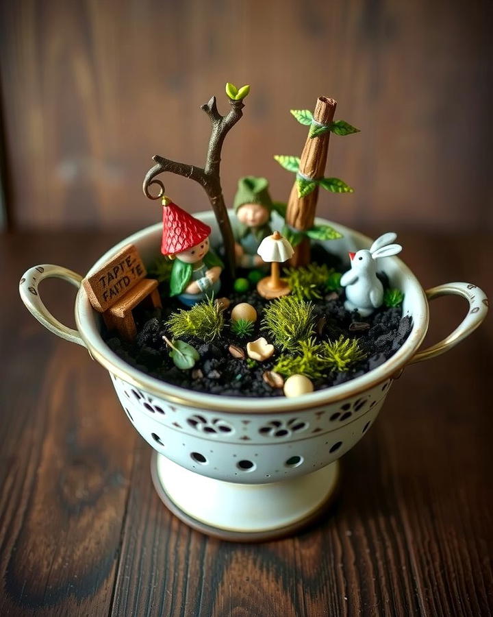 Colander Fairy Garden 2