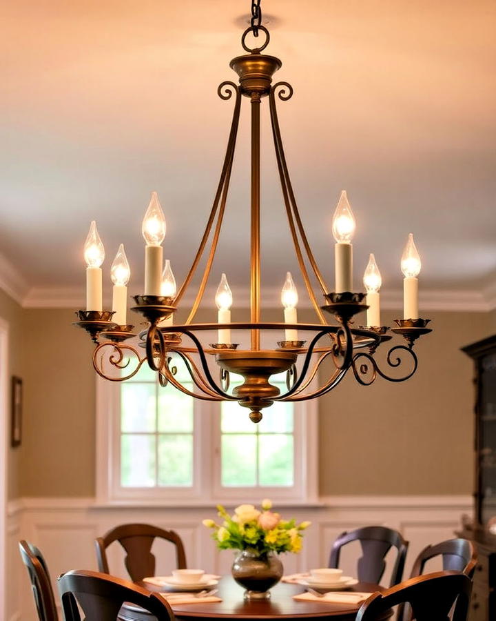 Colonial style Chandelier for Dining Room