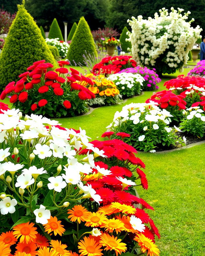 Color Themed Flower Beds