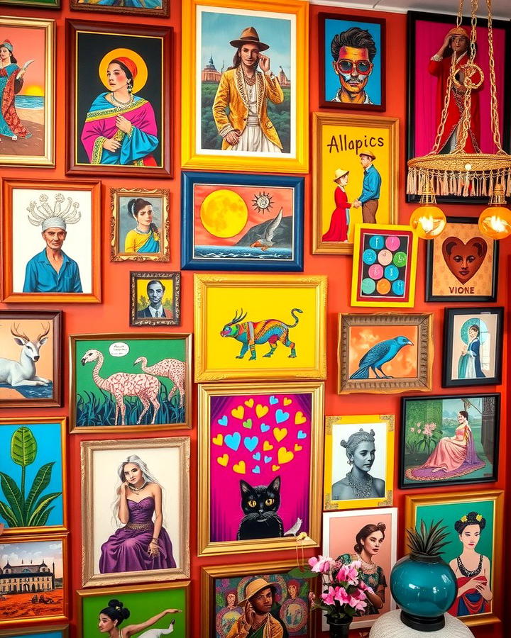 Colorful Gallery Walls