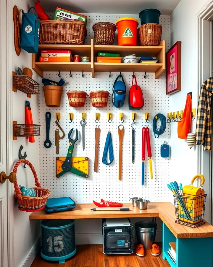 Command Center with Pegboard