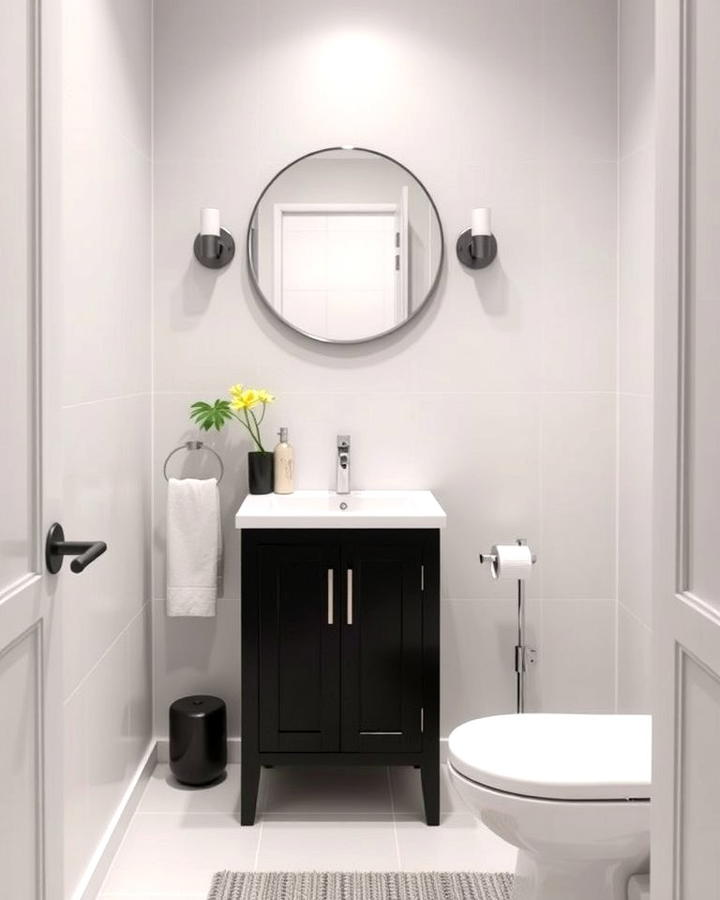 Compact Black Vanity for Small Bathrooms