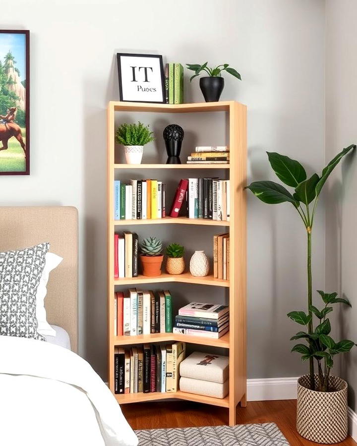 Compact Corner Bookshelf