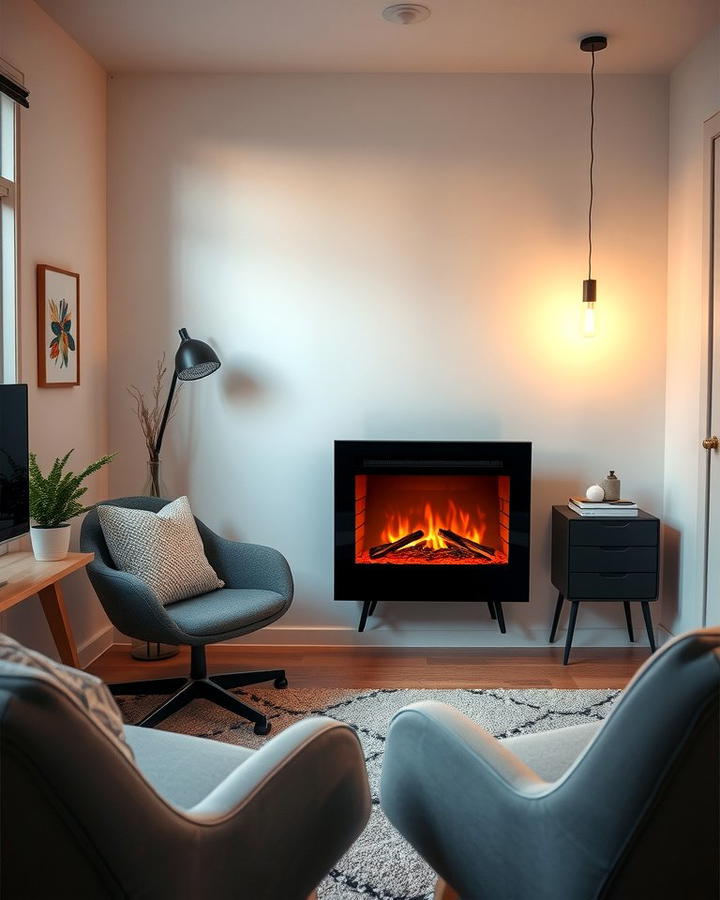 Compact Electric Fireplace for Small Offices