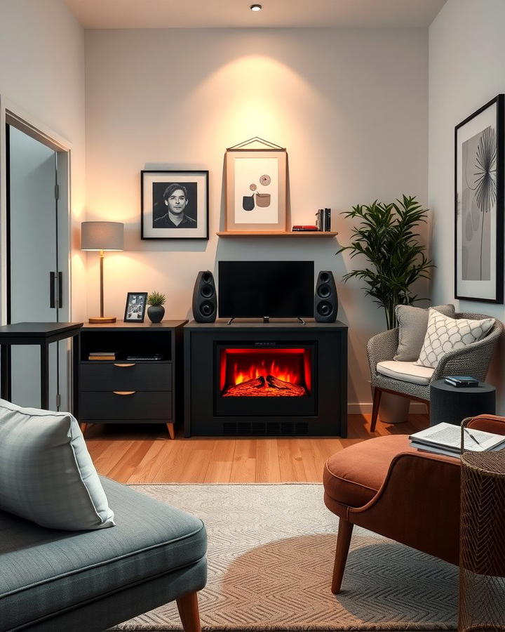 Compact Electric Fireplace