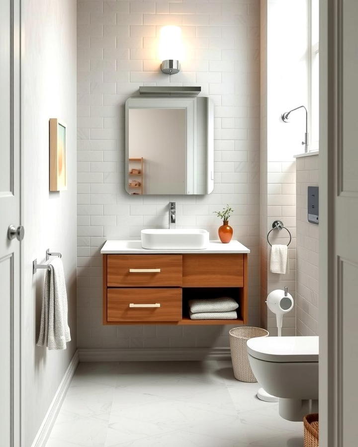 Compact Floating Vanity for Small Spaces