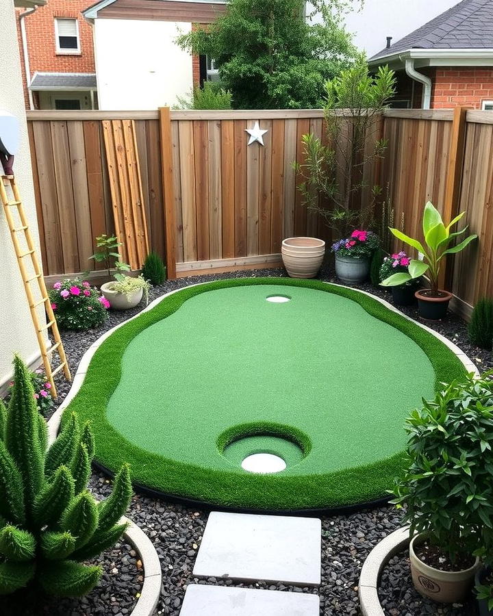 Compact Putting Green for Small Spaces