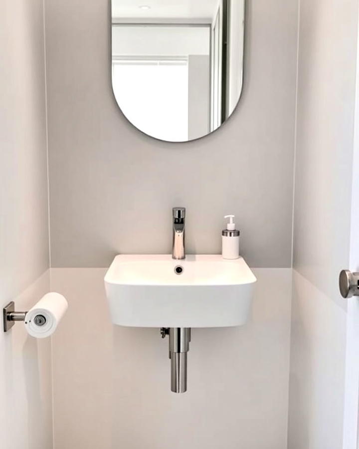 Compact Wall Mounted Sink Design