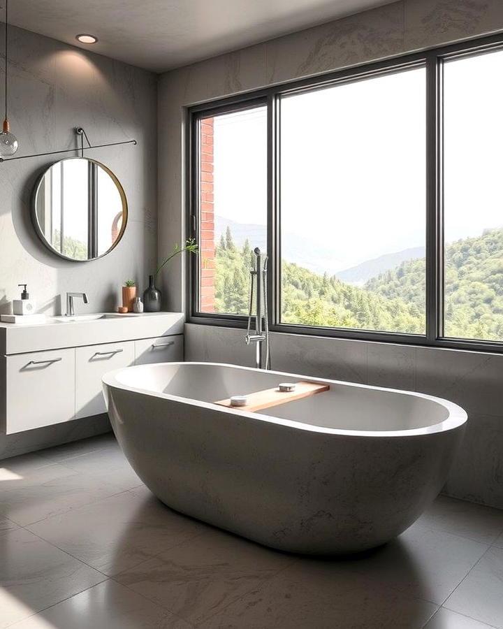 Concrete Bathtubs for Modern Sophistication