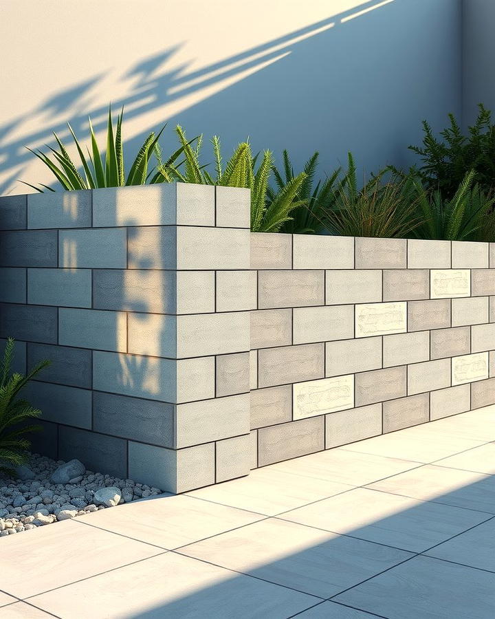 Concrete Block Retaining Wall