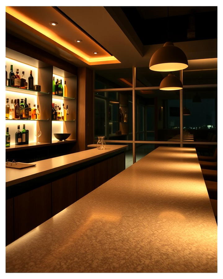 Concrete Countertops with Integrated LED Lighting