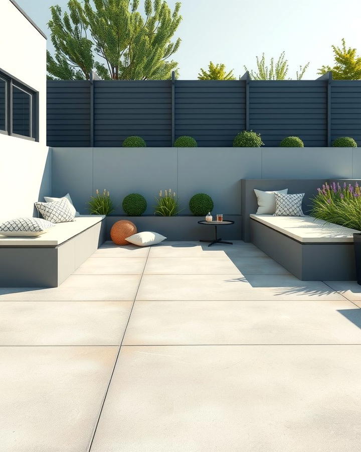 Concrete Decks with Built In Seating