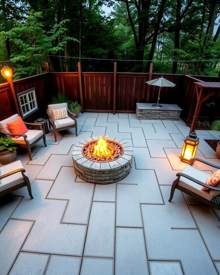 Concrete Decks with Fire Pits