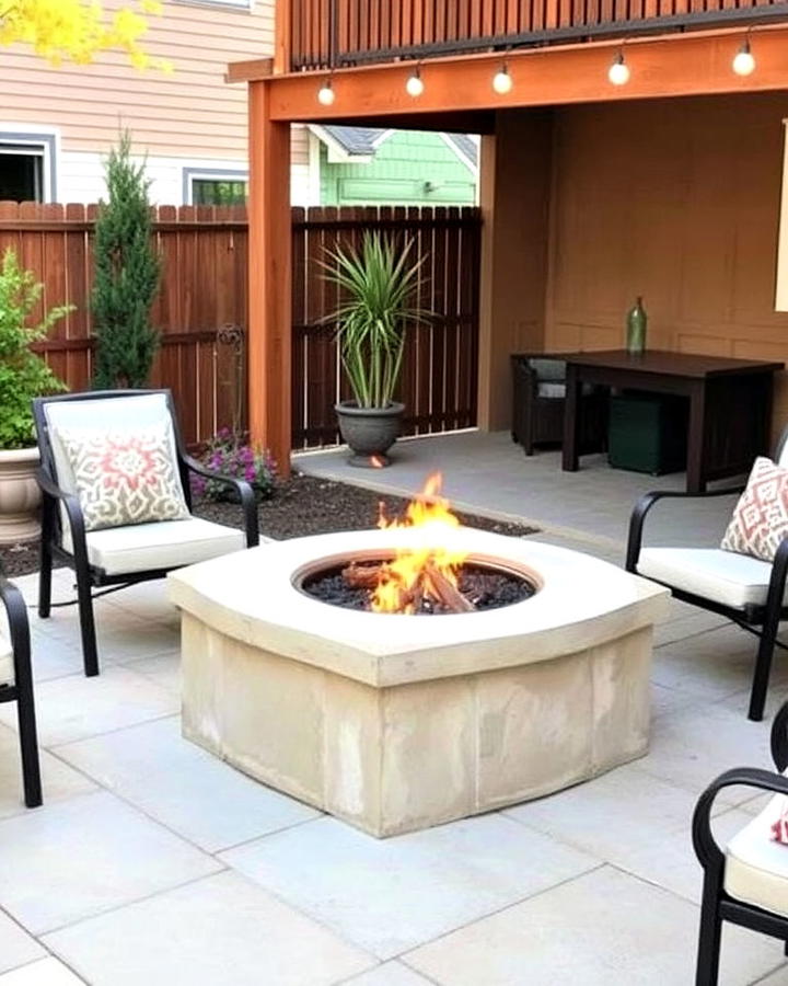 Concrete Fire Pit Integration idea