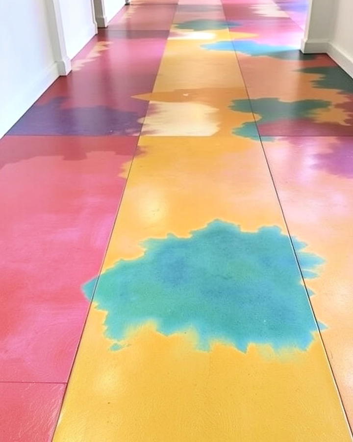 Concrete Floor With Polychromatic Effects