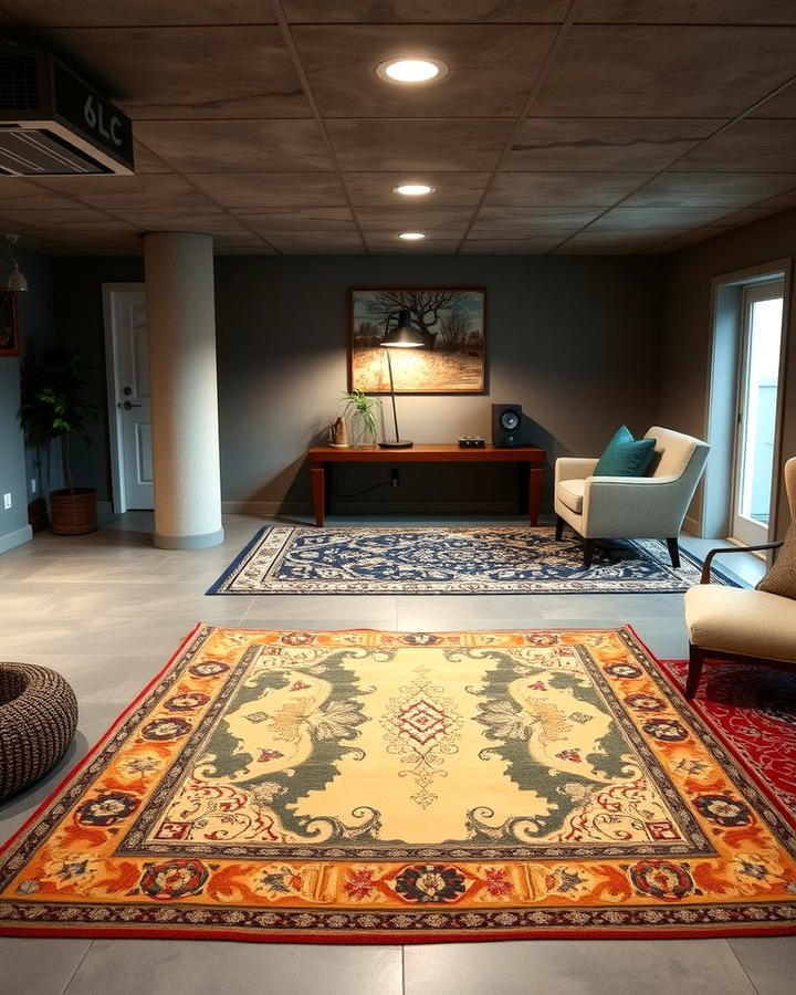 Concrete Floors with Area Rugs