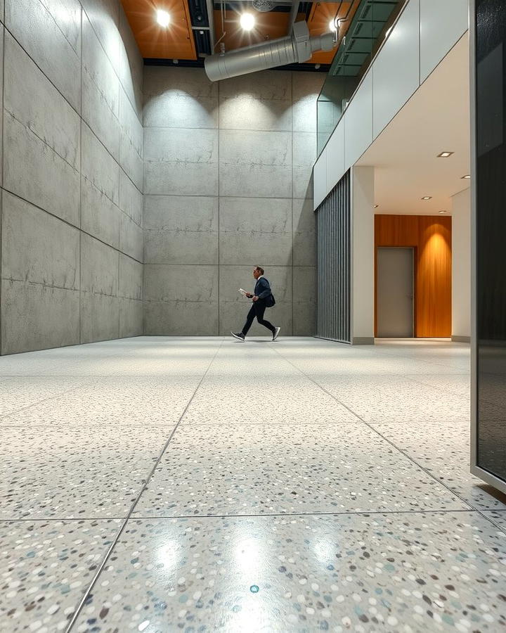 Concrete Floors with Glass Chips