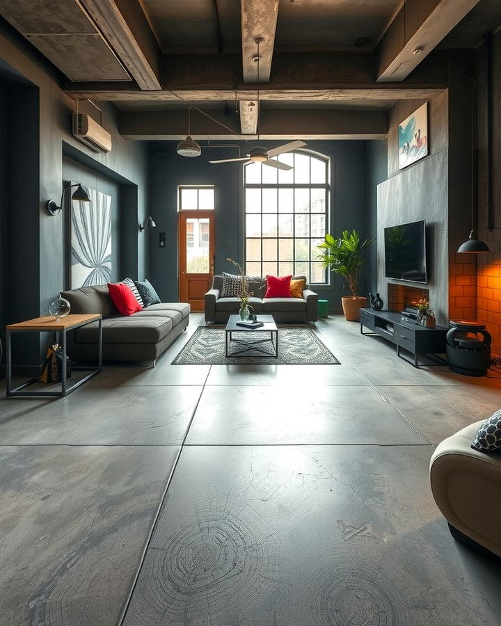 Concrete Floors with Industrial Style Finishes