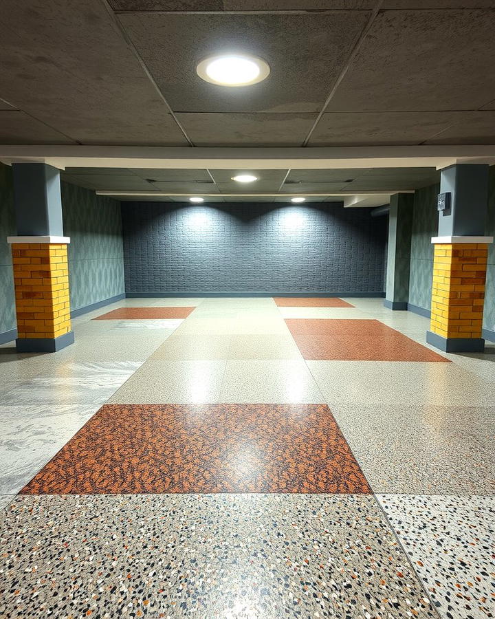 Concrete Floors with a Speckled Effect