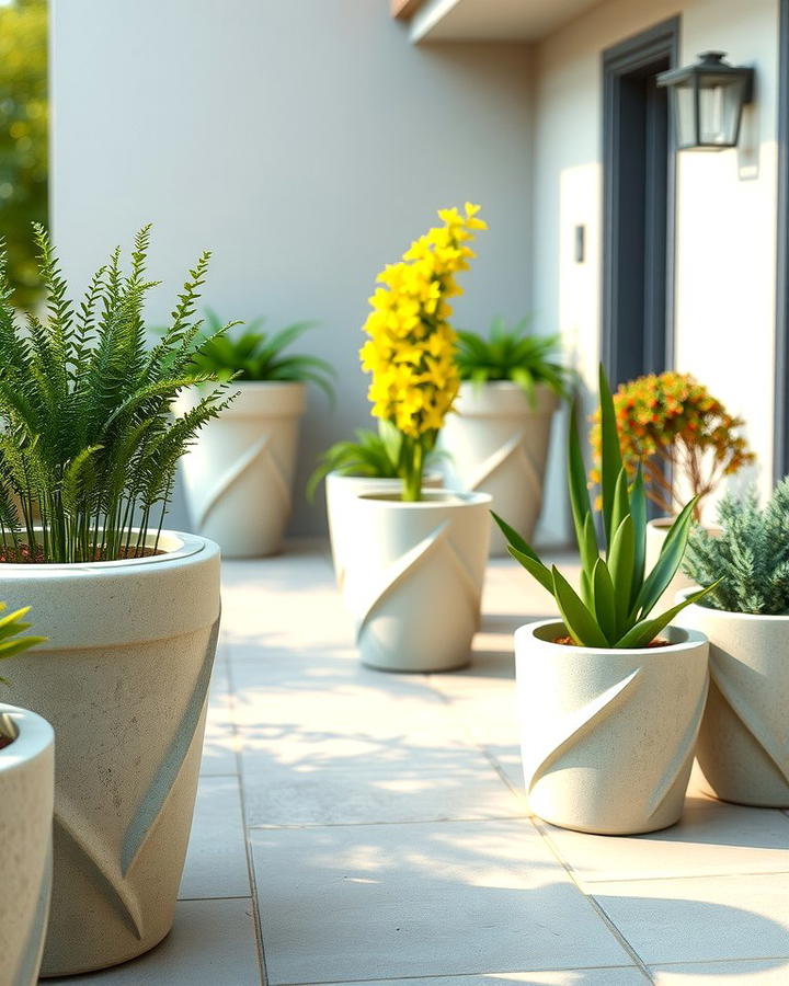 Concrete Planters for Green Accents