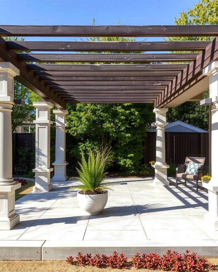 Concrete Porch with Pergola