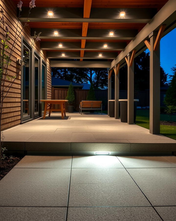 Concrete Porches with LED Lighting