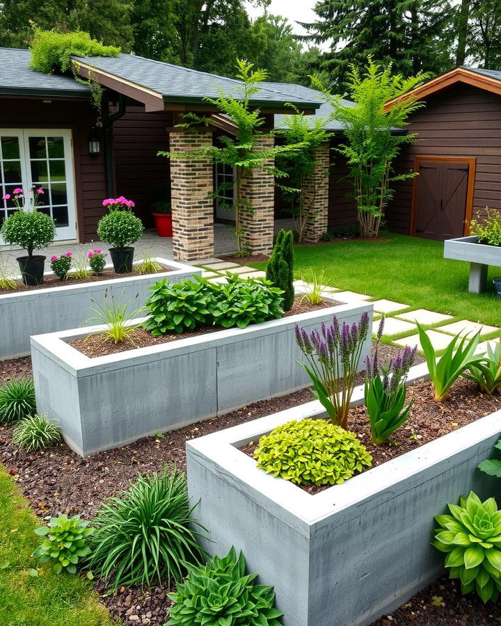 Concrete Raised Beds