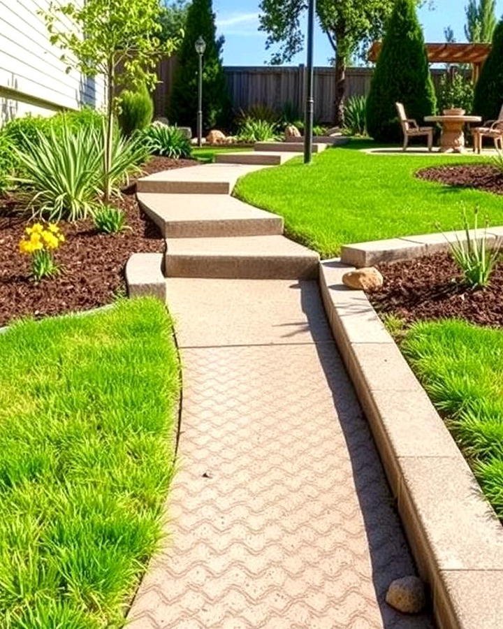 Concrete Walkways with Textured Finishes