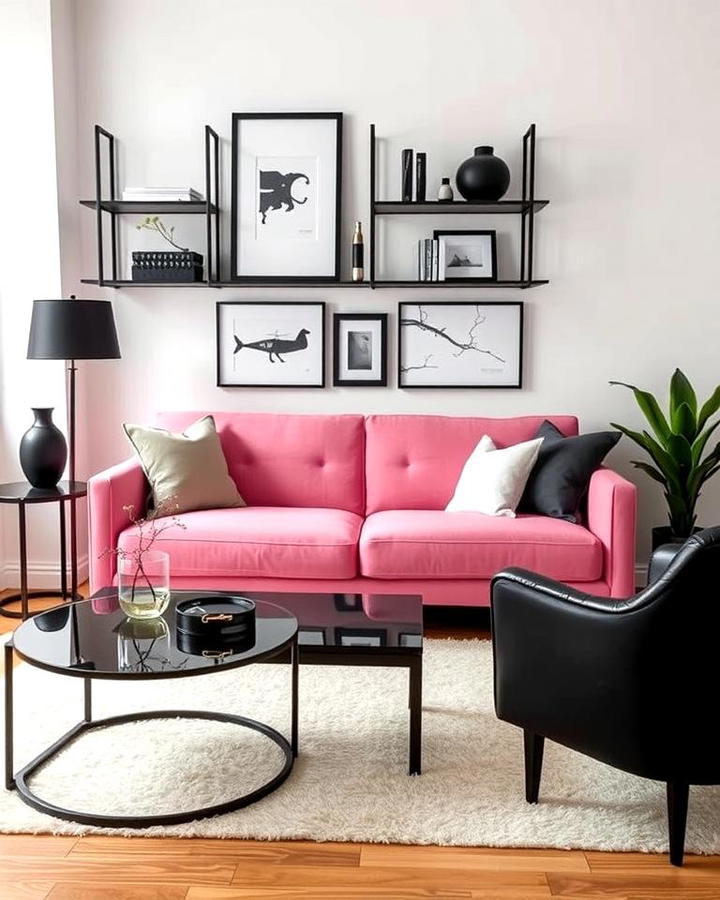 Contemporary Black and Pink Contrast