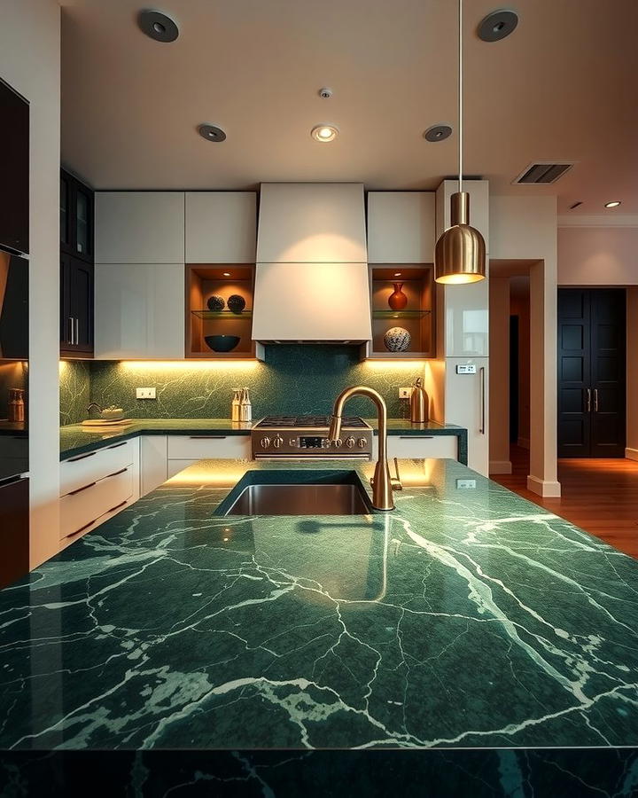 Contemporary Luxury with Deep Green Onyx