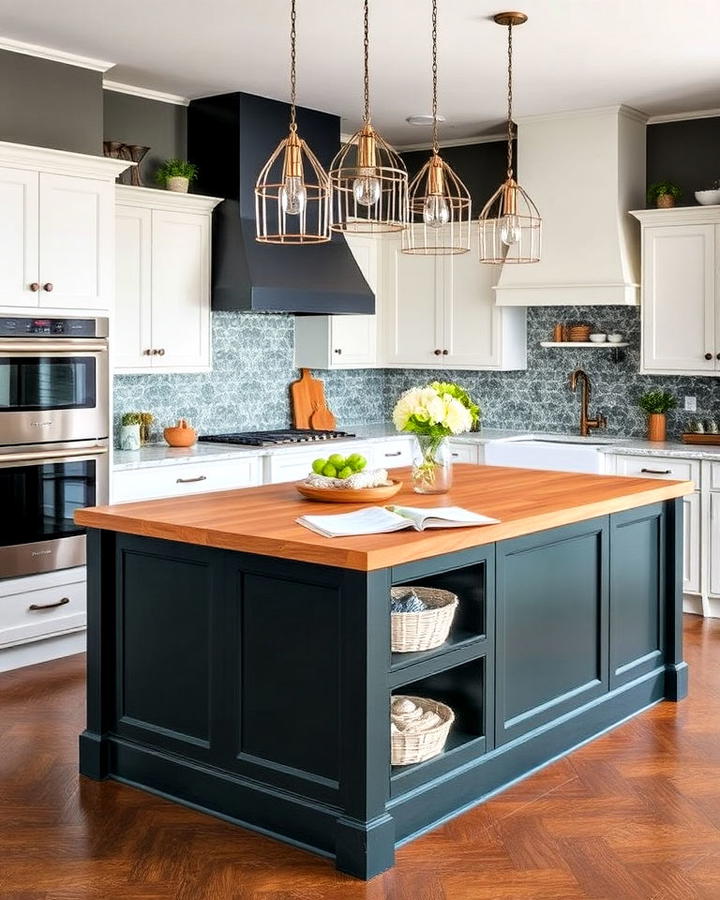 Contrasting Kitchen Island Design