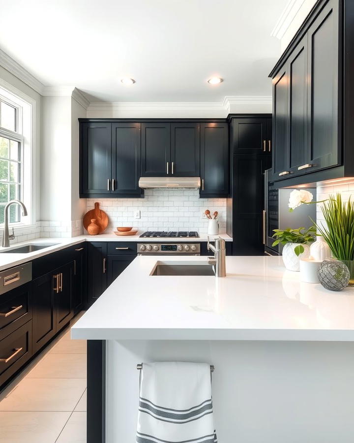 Contrasting Light Countertops